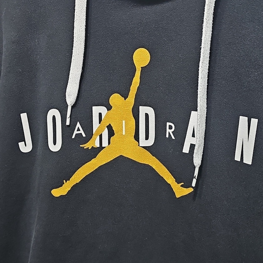 Jordan Black and White Hoodie with Gold Logo Size L - Picture 2 of 8